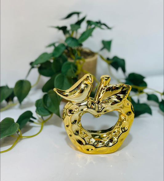 Lovebird Apple Decoration Piece