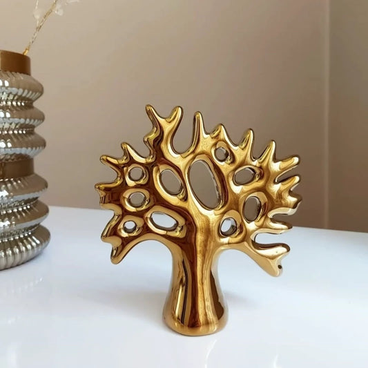 Golden Coral Tree Decoration Piece