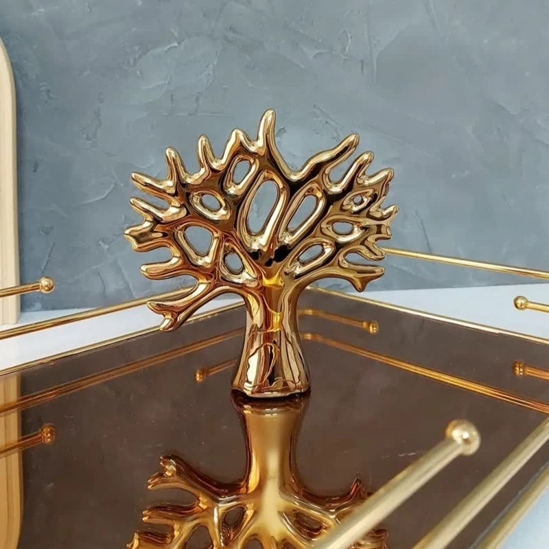 Golden Coral Tree Decoration Piece