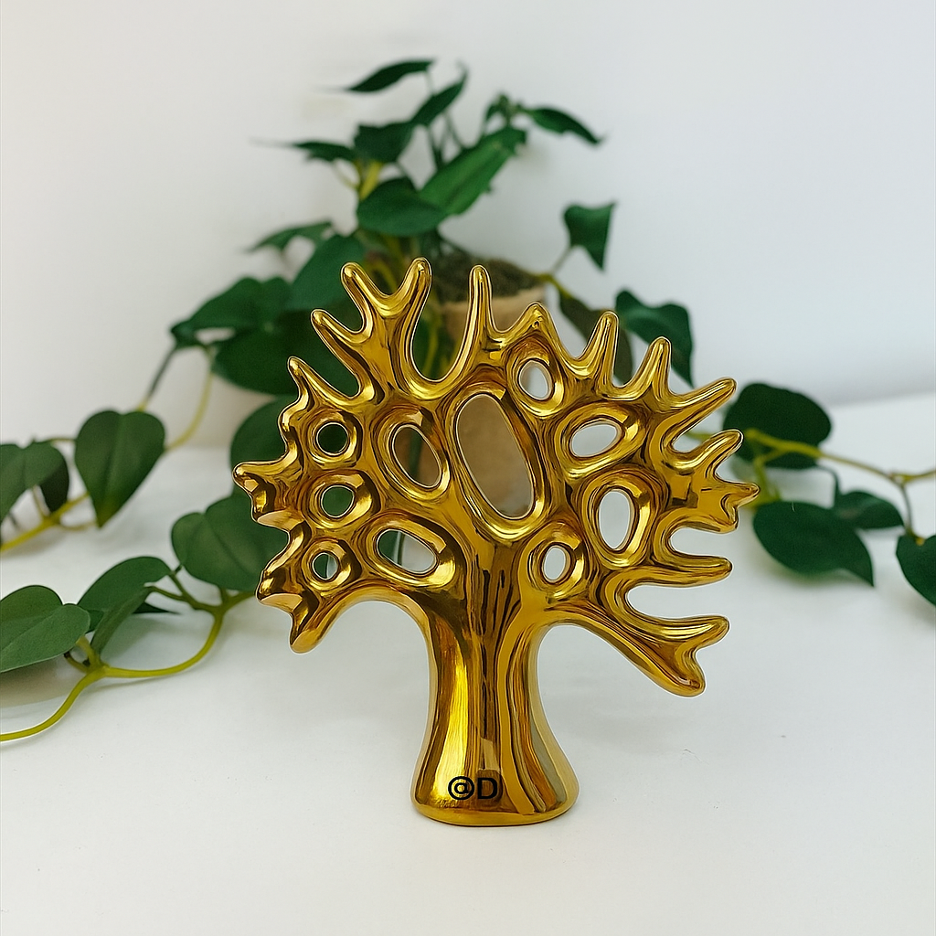 Golden Coral Tree Decoration Piece