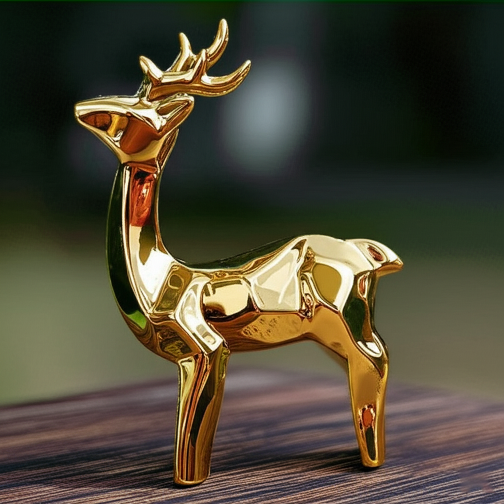 Golden Deer Decoration Piece